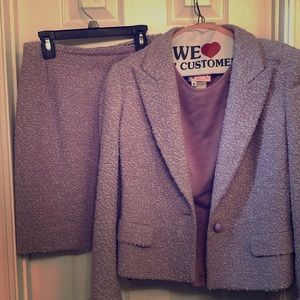 Valentino Lavender Skirt suit w knit top